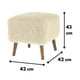 thumbnail image 3 of Pouf Kira Crudo Piel Sintética 42x42x43 cm, 3 of 3