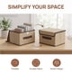 thumbnail image 2 of REGALWOVEN Cesta de Almacenamiento de Tela Plegable con Tapa y Asa, Cubo de Almacenamiento para Estantes Organizando Ropa Libros Beige 10*7.5*6in, 2 of 7