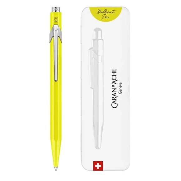 Bolígrafo Caran d Ache 849 Popline Fluorescente Amarillo
