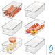 thumbnail image 2 of Caja de almacenamiento iDesign 32x16x10 cm transparente, juego de 6, apilable, 2 of 8