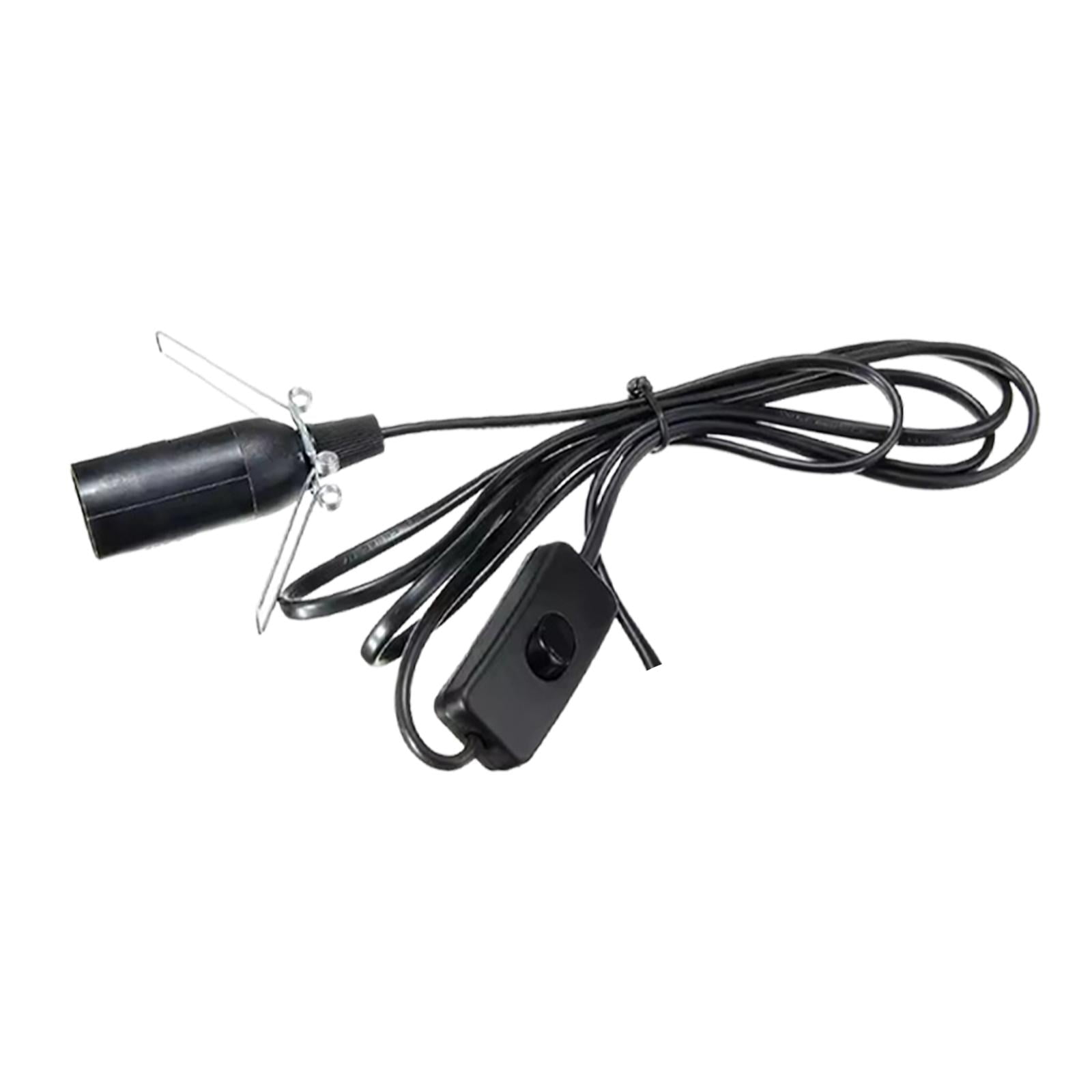 Magideal - Portalámparas E14 Con Cable Para Base De Lámpara De Roca, Portalámparas, Interruptor De Encendido Y Apagado, Construcción De Pvc, Adecuado Para Almacé Negro