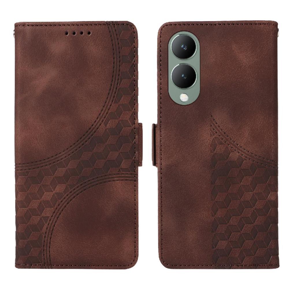 Carcasa Foxdock Vivo Y28 5G De Cuero Pu, Diseño Acolchado Clásico, Protección Contra Caídas Y Rayones