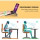 thumbnail image 2 of Soporte para portátil de escritorio, , soporte elevador de aluminio ergonómico y ventilado, compatible con MacBook Air Pro, Dell XPS, HP 11, 14, 15,6 y 17,3 pulgadas, para trabajar desde casa., 2 of 7