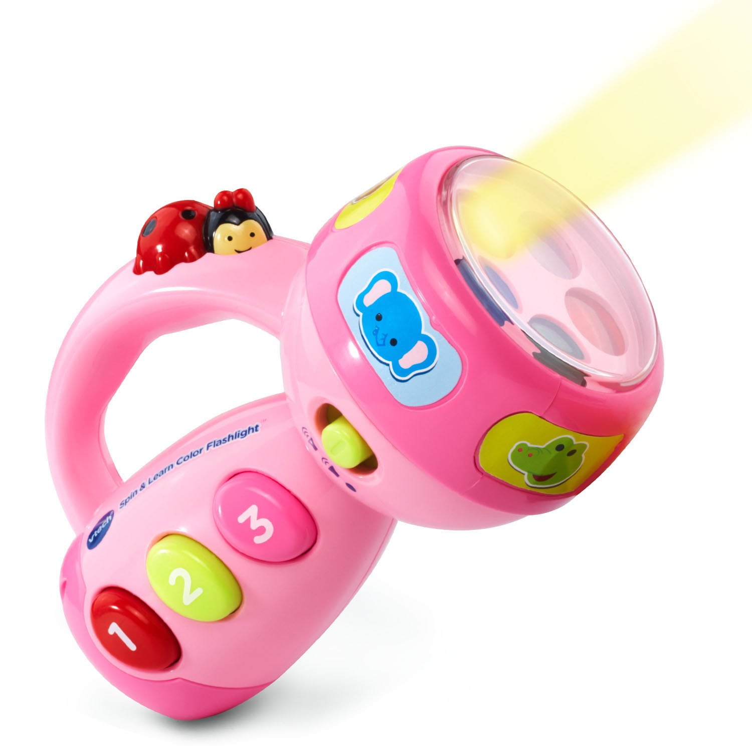 Linterna Vtech Spin And Learn Color, Rosa Para Niños De 1 A 3 Años