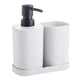 thumbnail image 2 of Set Dispensador De Jabón Nobre 350 Ml 3 Piezas Para Baño Blanco, 2 of 4