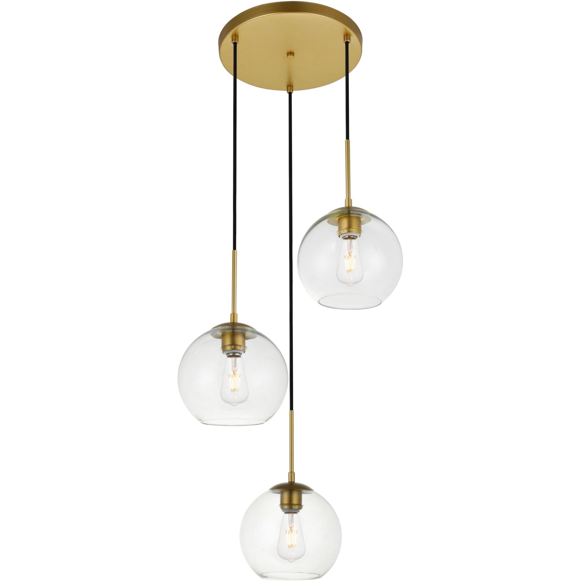 Lámpara Colgante Living District Baxter De 3 Luces En Latón 110v