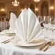 thumbnail image 3 of REGALWOVEN Juego de 6 Servilletas de Tela, Poliéster Lavable y Reutilizable para Mesa de Cena en Casa, Restaurante, Bodas y Eventos Blanco 16x16 pulgadas, 3 of 6