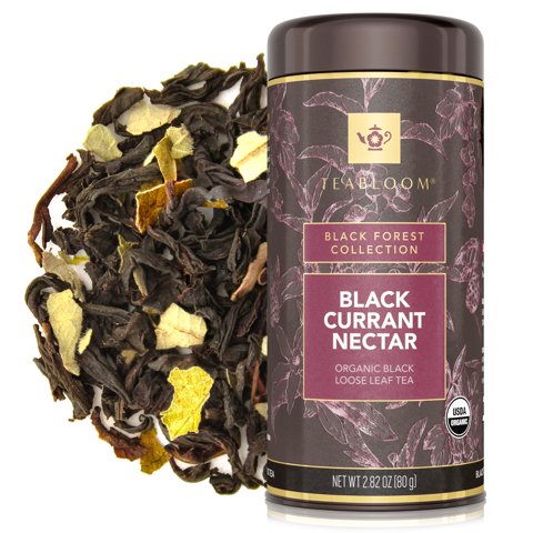 Tea Teabloom, Néctar De Grosella Negra, Hojas Sueltas, 80 G, Orgánico