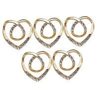 Magideal - Clip De Bufanda, Clips De Cintura De Camisa, Clip De Hebilla De Cintura, Anillo De Hebilla De Bufanda, Hebilla De Clip De Chal De Metal Para Cardigan , Dorado 5X5.1Cm