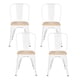 thumbnail image 2 of Pack 4 sillas de Metal Tolix asiento Madera para Comedor Bar LF5-01W - blanco, 2 of 7