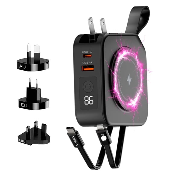 Power Bank Smartcharge 5 En 1 De 10000 Mah Con Enchufe De Pared
