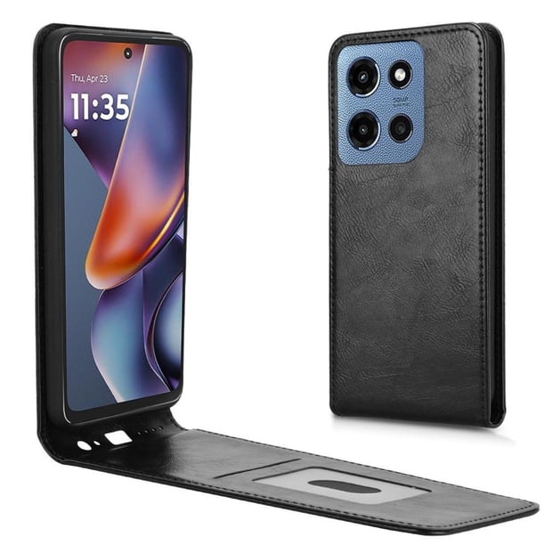 Funda tipo folio para Motorola Moto G Power 2025 con soporte magnético y protección para la cámara Negro