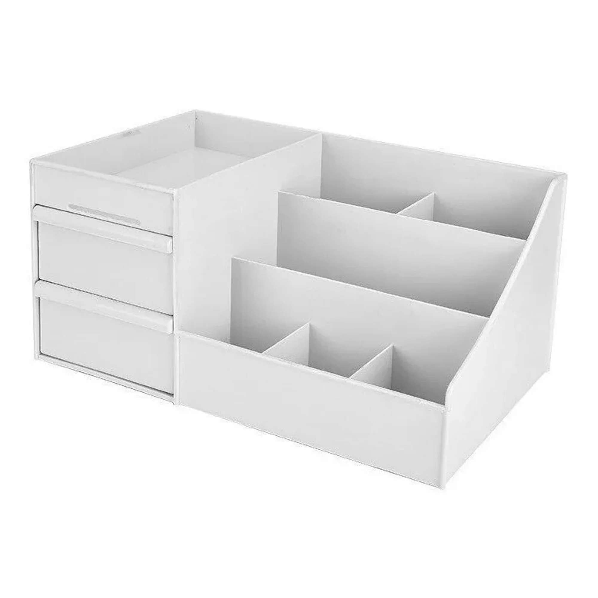 Linastore - Cosmetiquero Caja Organizadora Maquillaje Para Mesa Blanco