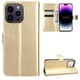 thumbnail image 3 of Funda tipo libro para iPhone 14 PRO, cartera todo‑en‑uno, funda multifuncional con tarjetero y correa de muñeca desmontable, 3 of 4