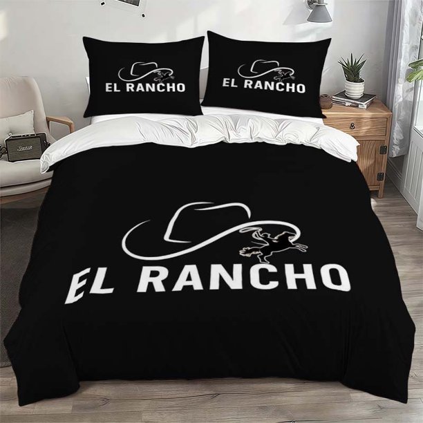 3pcs EL RANCHO Logo Bedding Set Soft And Comfortable Bedding Set Suitable for All Seasons