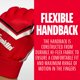 thumbnail image 4 of Guantes de receptor de fútbol Franklin Sports Shoktak Red Youth, 4 of 7