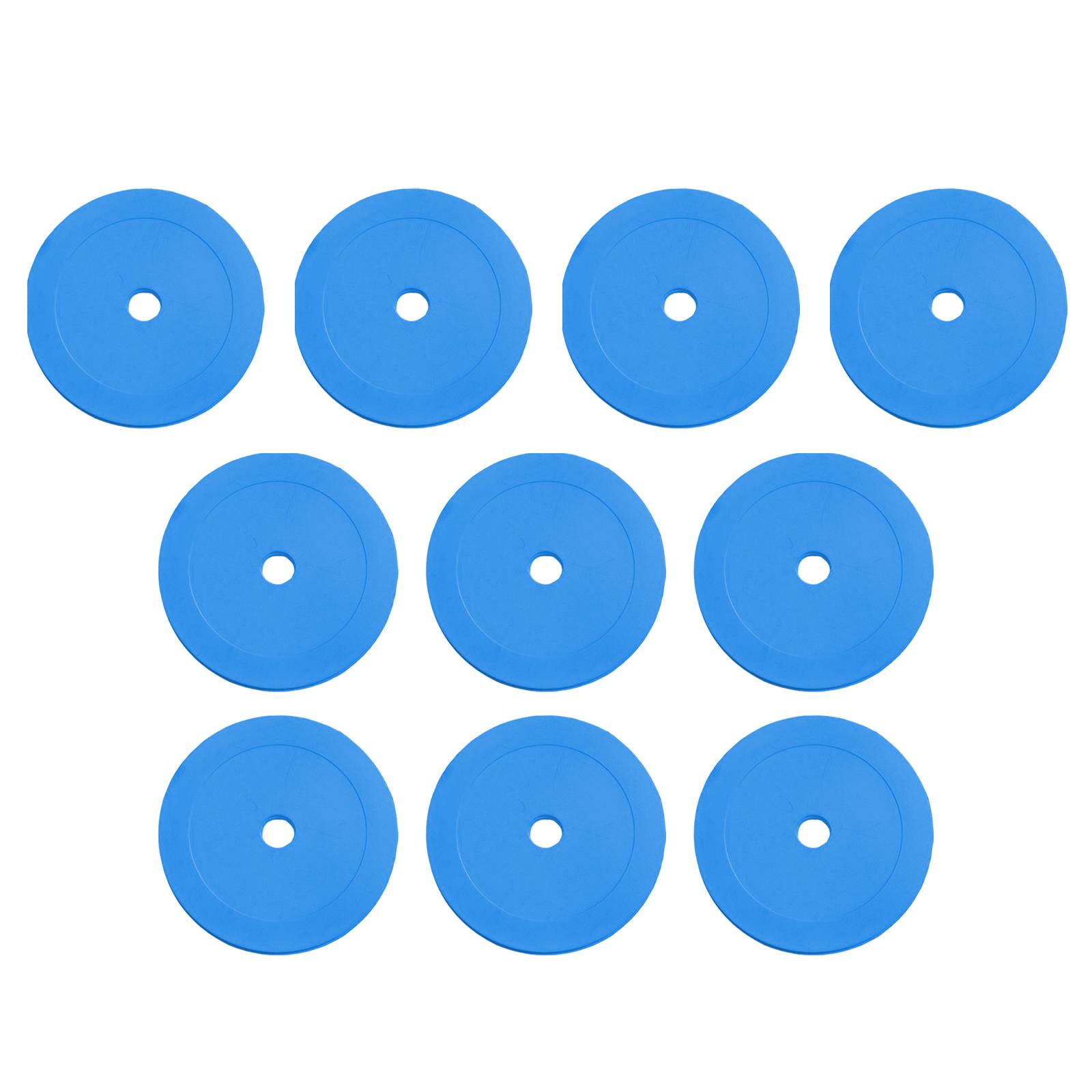 Magideal - 10 Conos Planos Redondos, Discos Antideslizantes Para Suelo, Marcadores De Punto Flexibles Y Duraderos Para Entrenadores, Kárate, Baloncesto, Boxeo, Azul