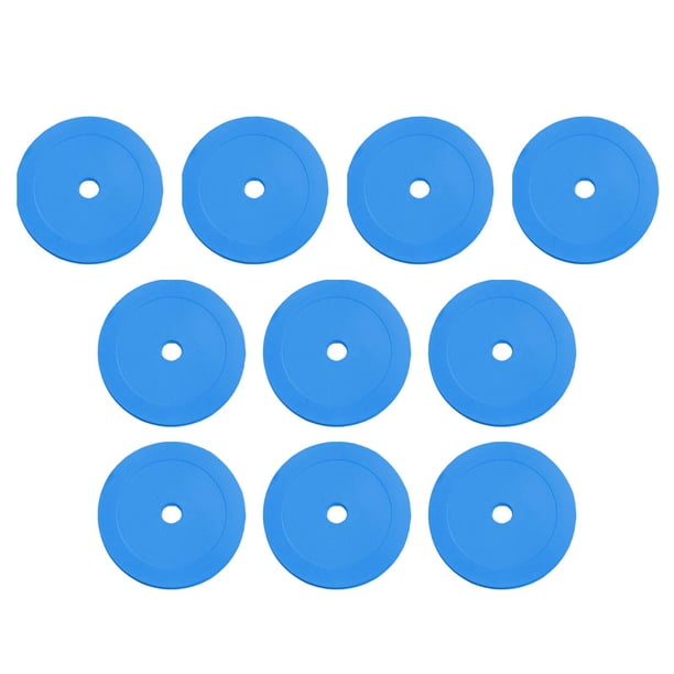 10 conos planos redondos, discos antideslizantes para suelo, marcadores de punto flexibles y duraderos para entrenadores, kárate, baloncesto, boxeo, Azul
