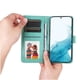 thumbnail image 4 of Funda tipo cartera FOXDOCK para Samsung Galaxy A54 5G , diseño girasol en relieve, cuero PU, cierre magnético, soporte y tarjetero, 4 of 5