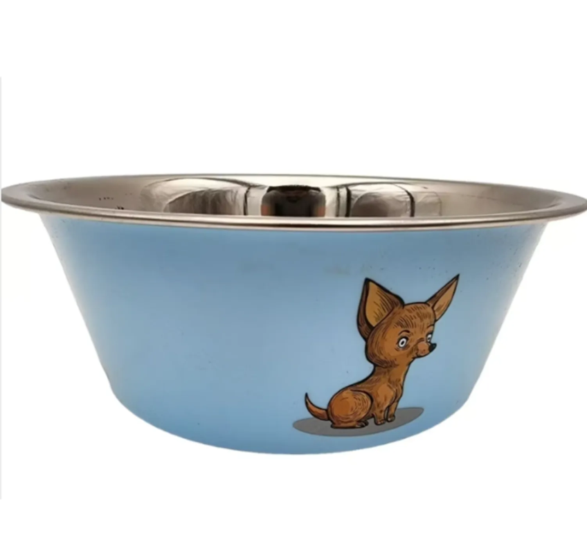 Genérico - Plato Metalico Para Perros 17Cm Decoración Puede Variar