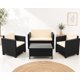 thumbnail image 2 of Set de terraza de 4 piezas Sunset Black Rattan, 2 of 6