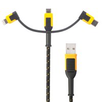 Cable Combinado 3 En 1 Dewalt Reforzado Con Carga Múltiple De 6 Pies