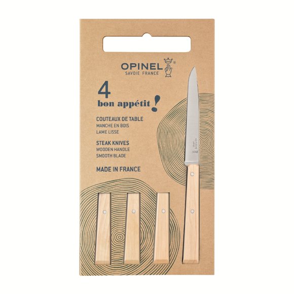 Cuchillos Opinel N°125 Bon Appétit Carpe - 4 unidades