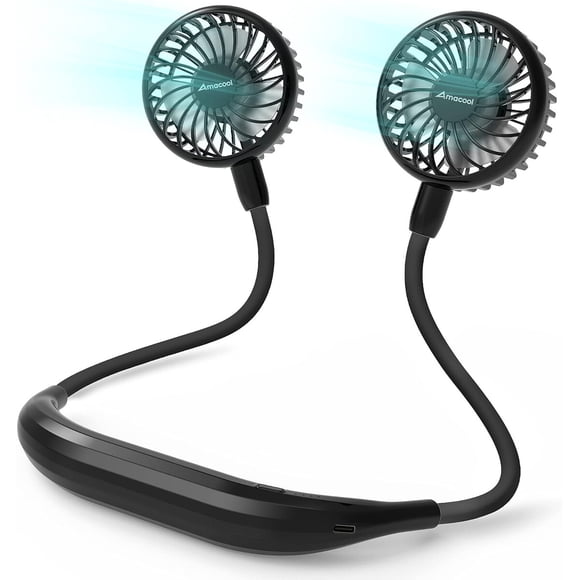 Ventilador de cuello AMACOOL HF340 2600 mAh, 3 velocidades
