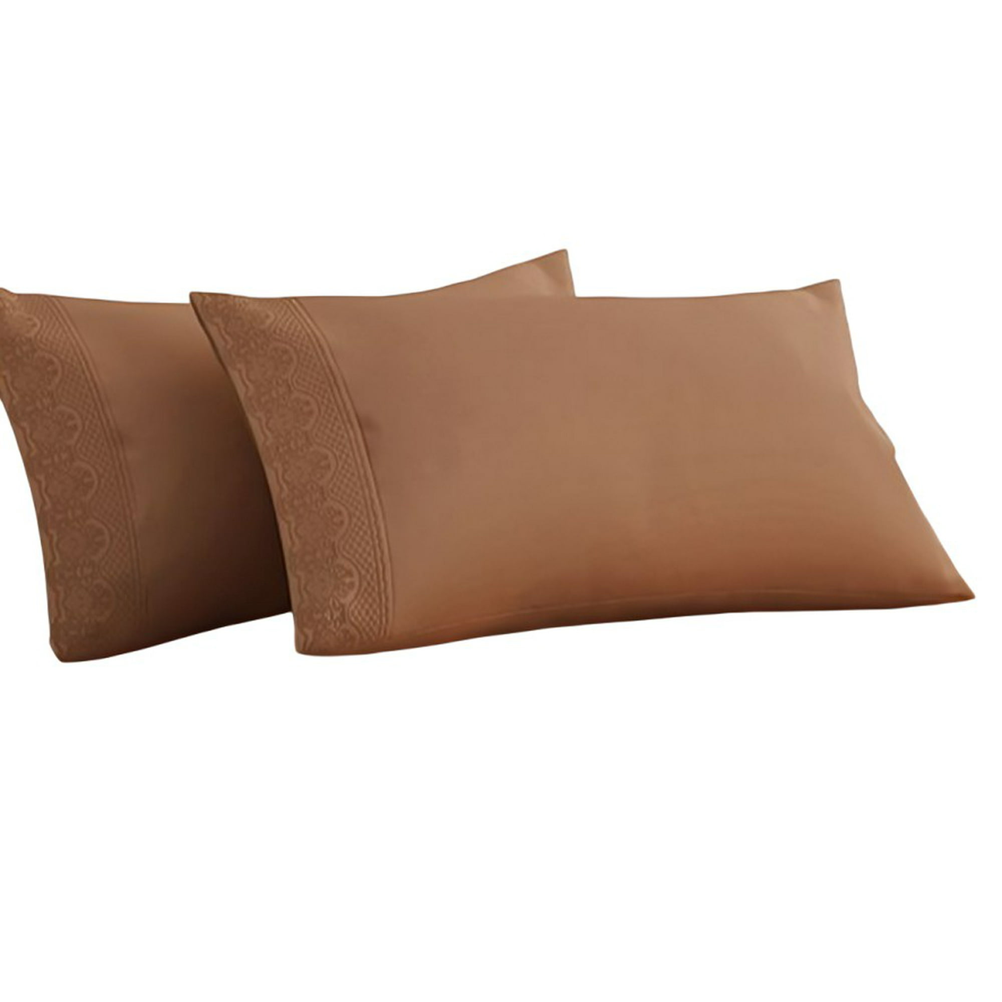 Doral - Sábanas Microfibra Broderie Santorini 2 Plazas Terracota