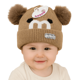 thumbnail image 2 of GORRO DE LANA INFANTIL DISEÑO CERDITO CON CHIPORRO Y POMPONES BEBE UNISEX, 2 of 3