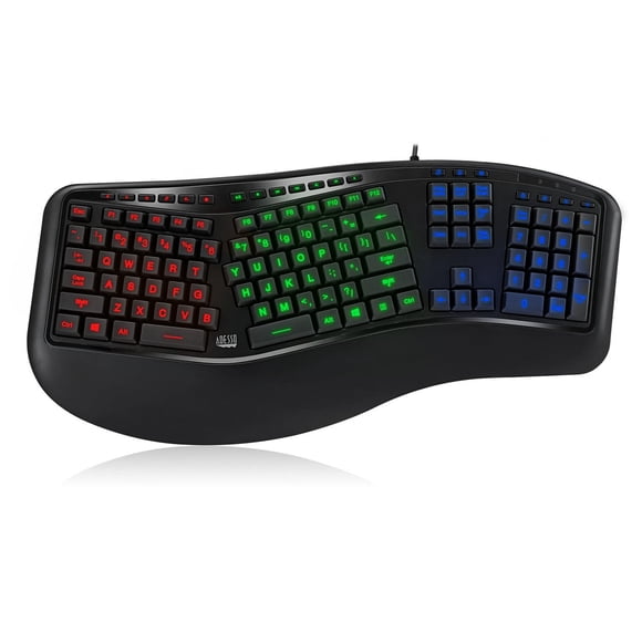 Teclado Adesso Tru-Form 150 USB iluminado en 3 colores AKB-150EB