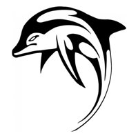 Rienda Libre Graphics - Decomural Dolphin Tribal Animals Ws-15850