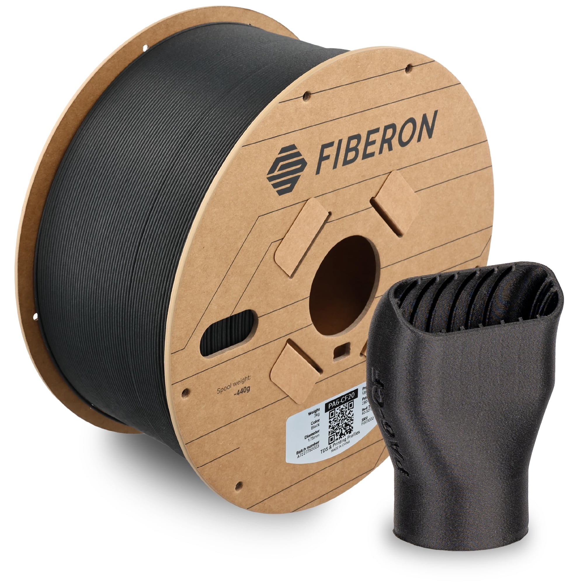 Filamento De Impresión 3d Polymaker Fiberon Pa6-cf 1.75 Mm 3 Kg