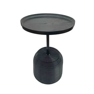 Oem - Mesa Lateral Mesa De Centro Negra Moderna 52Cm