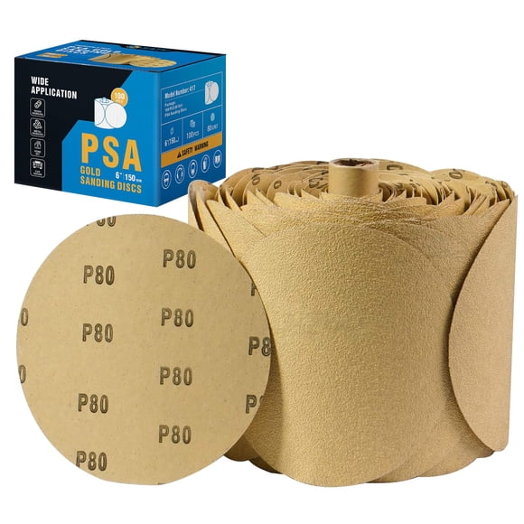 Lija adhesiva S SATC 100 PSA de 15,3 cm, grano 80