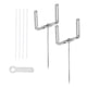 thumbnail image 3 of 2 piezas de soporte de bajante, soporte de canalón ajustable, extensión de hierro, soporte de tubería de anclaje, construcción de hierro resistente, adecuado para Estaca de tierra de 20 cm, 3 of 5