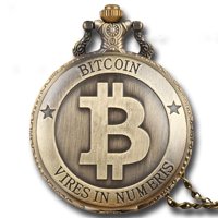 Invencible Cl????? - Reloj Bolsillo Bitcoin Con Cadena Quartz Ak58