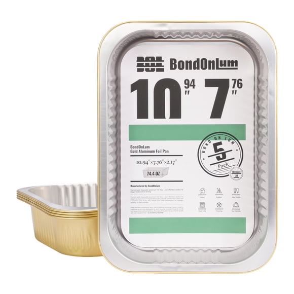 Charolas Desechables De Aluminio De 2200 Ml Paquete De 5