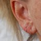 thumbnail image 5 of Pendientes NZDLM de 8 mm color oro, juego de 4, acero inoxidable, 5 of 6
