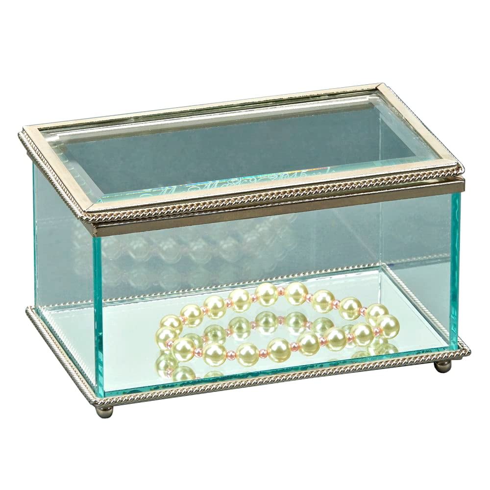 Caja Rectangular De Vidrio Con Bisagras Creative Gifts International