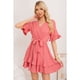 thumbnail image 1 of Vestido Corto Mujer Manga Corta Escalonado Casual Eventos 3369, 1 of 3