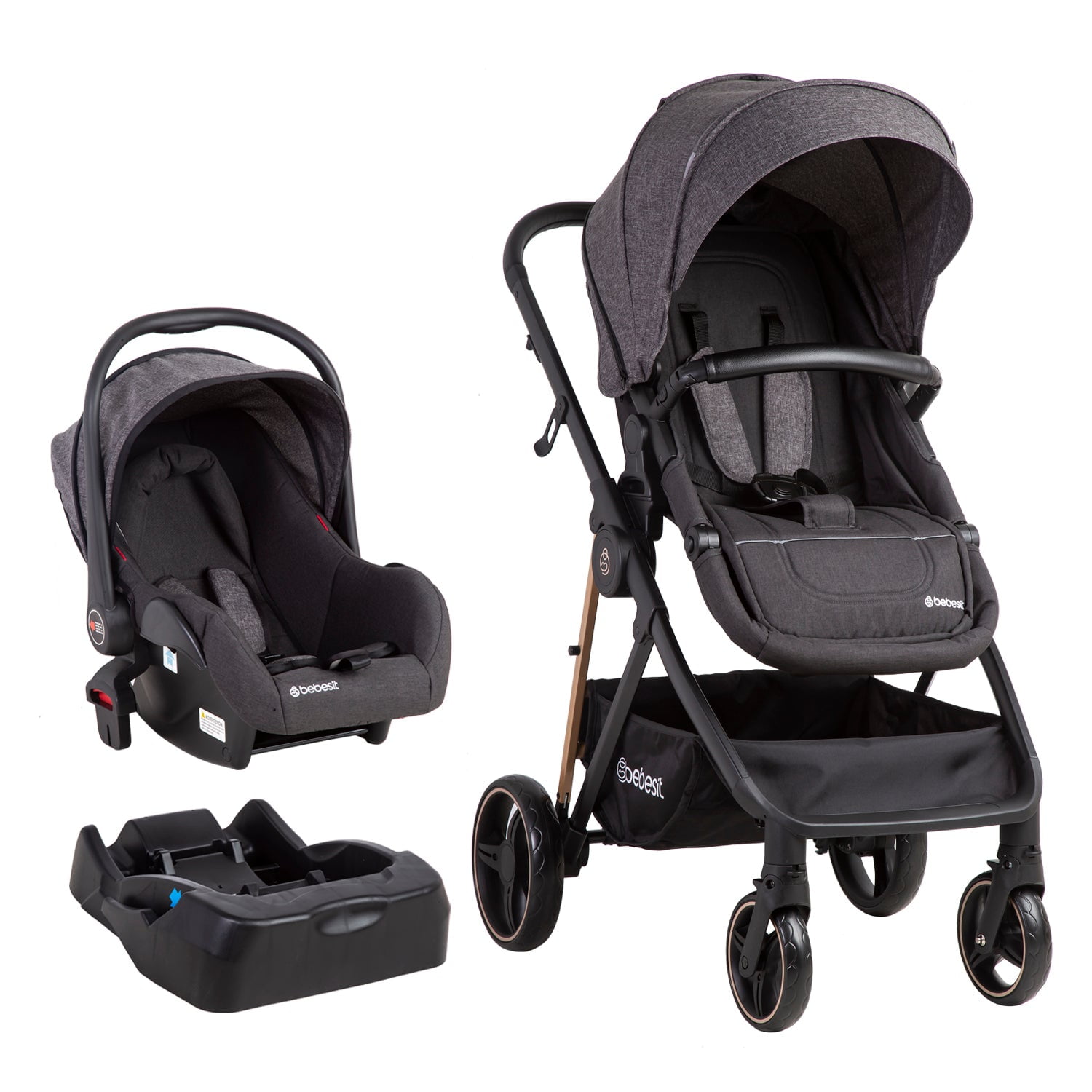 Bebesit - Coche Travel System Cosmos Negro