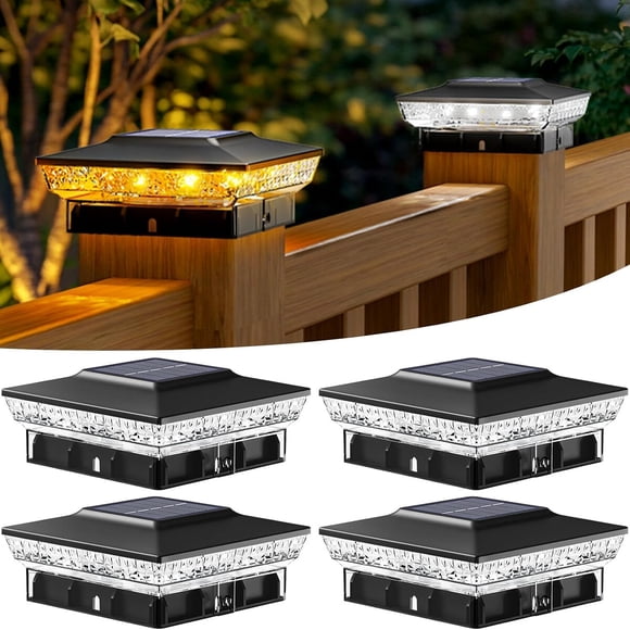Luz solar para poste btfarm 4x4 y 3.5x3.5, 16 LED