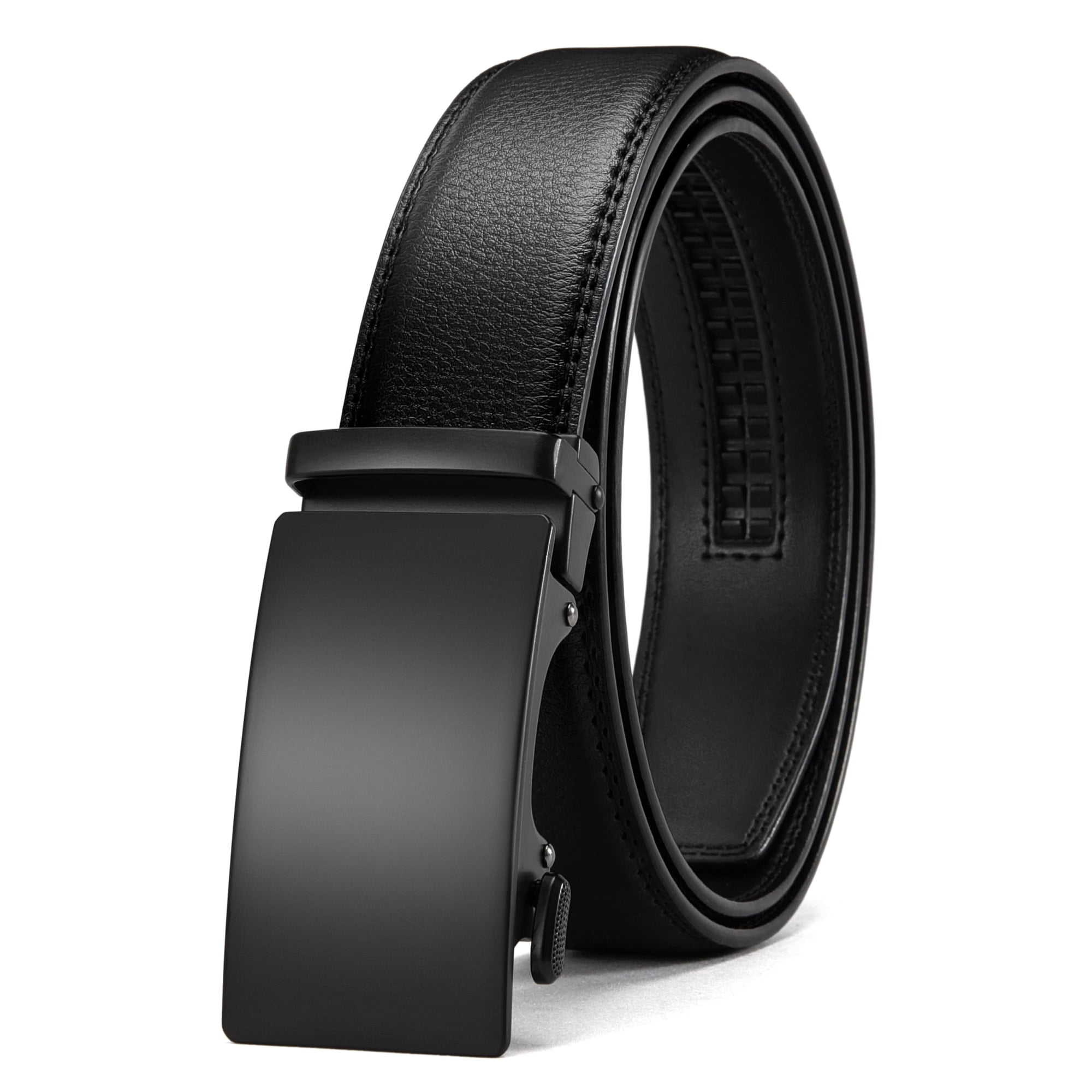 Chaoren - Cinturón De Hebilla De Carraca Para Hombre Cuero 3 5 Cm Ajustable Para Vestir