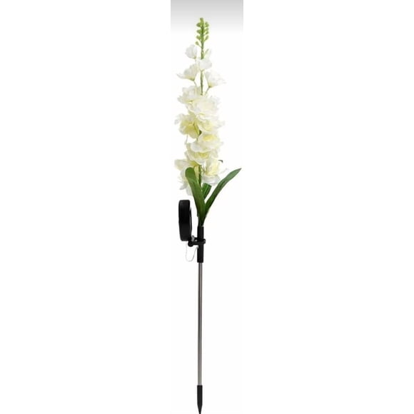 Flor Orquídea Delphinium Decorativa Luz Led para Exteriores