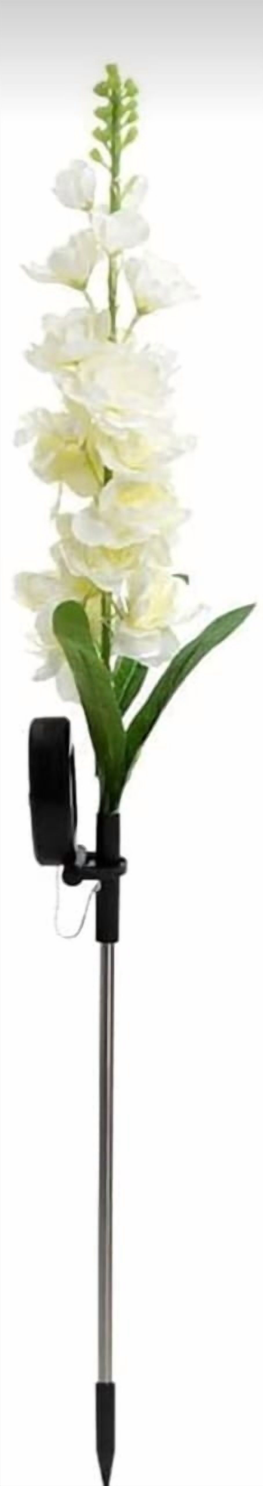 Casa Pagoda - Flor Orquídea Delphinium Decorativa Luz Led Para Exteriores