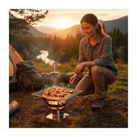 Genérico - Parrilla Para Asado Camping Cocinilla 1 Pieza Inoxidable