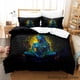thumbnail image 1 of Mother earth blacklight Bedding Set Bed Set Aldult Kid Bedroom Duvetcover Sets Anime, 1 of 5
