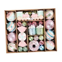 Magideal - Juego De Adornos De Bolas Navideñas, Gotas Colgantes, Decoración Navideña, Adornos Navideños Colgantes Para Celebración De Cumpleaños Navideña 70 Piezas