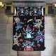 thumbnail image 1 of Halloween Stitch Pumpkin 3 Piece Sets Full/Queen Size - Reversible Microfiber Quilts with Shams Soft Lightweight Bedspread Coverlet Comforter for All Season Bed Sheets, 1 of 4